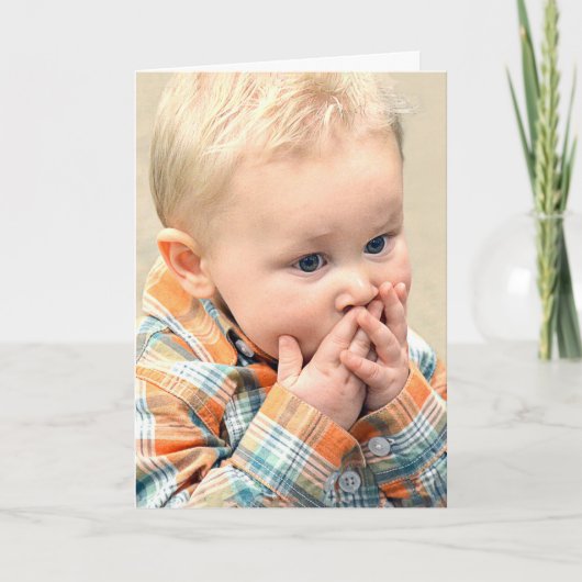 Word snel verrast, kleine jongen kaart (Voorkant)