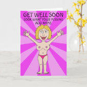 Word snel weer gezond kaart (Gele Bloem)