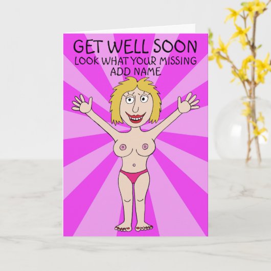 Word snel weer gezond kaart (Gele Bloem)