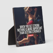 Word sterker - Women's Workout Motivatie Fotoplaat (Voorkant)