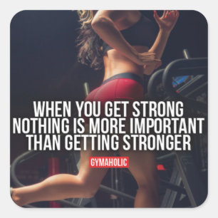 Word sterker - Women's Workout Motivatie Vierkante Sticker