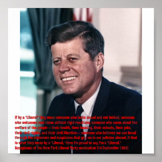 Word trots om een "liberaal" te worden poster