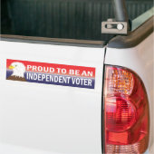 Word trots om een onafhankelijke kiezer te worden bumpersticker (Op Truck)
