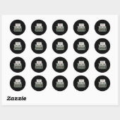 Word Typewriter Ronde Sticker (Vel)