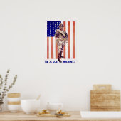 Word US Marine Poster (Keuken)