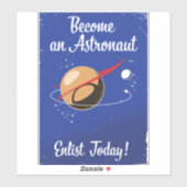 Word vandaag astronaut! sticker (Vel)