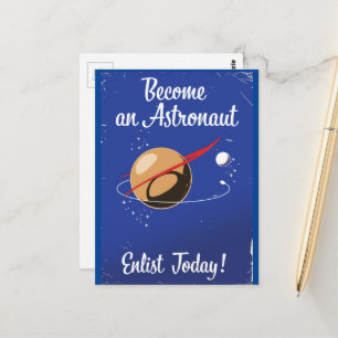 Word vandaag een astronaut enlist! briefkaart