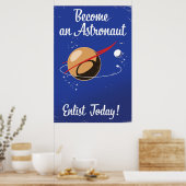 Word vandaag een astronaut enlist! poster (Keuken)