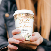 Word verliefd op Pompoen met Bloemrijke Bruidsdouc Papieren Bekers