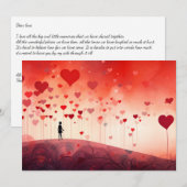 Word verliefd: Schrijf je brief - Valentijnskaart Feestdagenkaart (Voorkant / Achterkant)