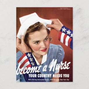 Word verpleegster briefkaart