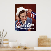 Word verpleegster — grens poster (Keuken)