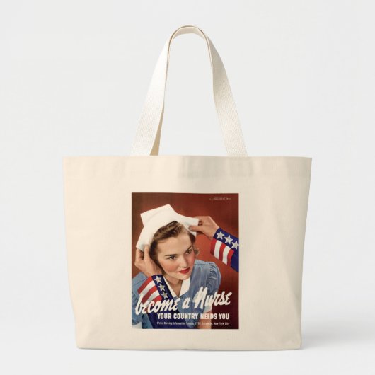 Word verpleegster grote tote bag (Voorkant)