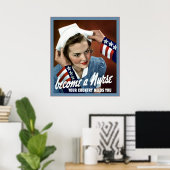 Word verpleegster ~  verpleegster poster (Thuiskantoor)