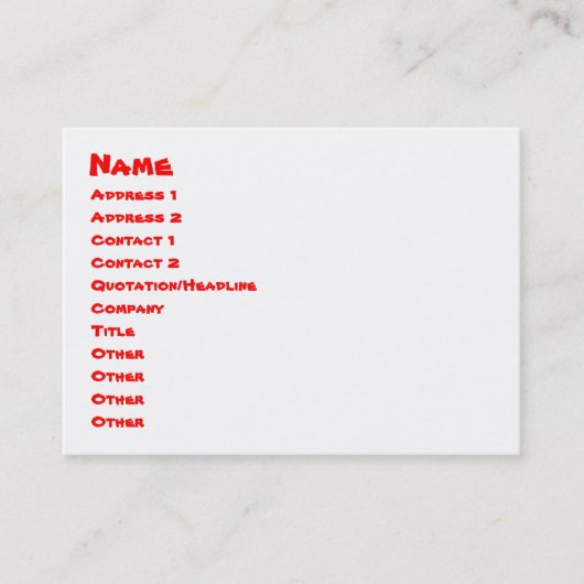 Word! Visitekaartje (Voorkant)