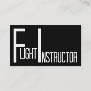 Word-Visitekaartje van de vlieginstructeur Visitekaartje