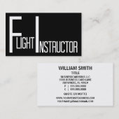 Word-Visitekaartje van de vlieginstructeur Visitekaartje (Voorkant / Achterkant)