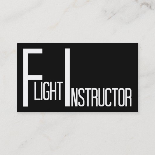 Word-Visitekaartje van de vlieginstructeur Visitekaartje (Voorkant)