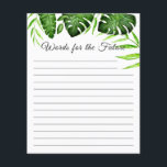 Word voor het Toekomstige Tropische Manuscript van<br><div class="desc">Het thema Tropisch Oerwoud Monstera of Palm laat vrijgezellenfeest "Woorden voor de toekomst". Ontworpen en met liefde geïllustreerd door Kristine Lee Design www.kristineleedesigns.com</div>