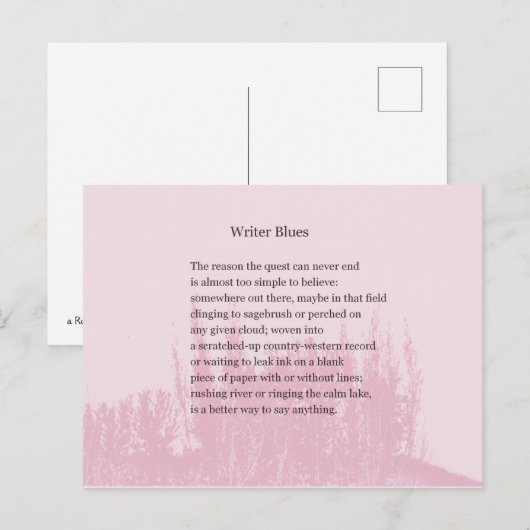 Word voor schrijvers briefkaart (Voorkant / Achterkant)