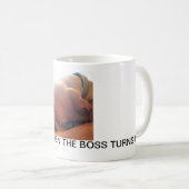Word wakker als de baas opstaat. koffiemok (Voorkant rechts)
