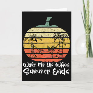 Word wakker als de zomer eindigt Grappig skelet Ha Kaart