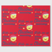 Word wakker als het kerstavond is cadeaupapier (Vlak)