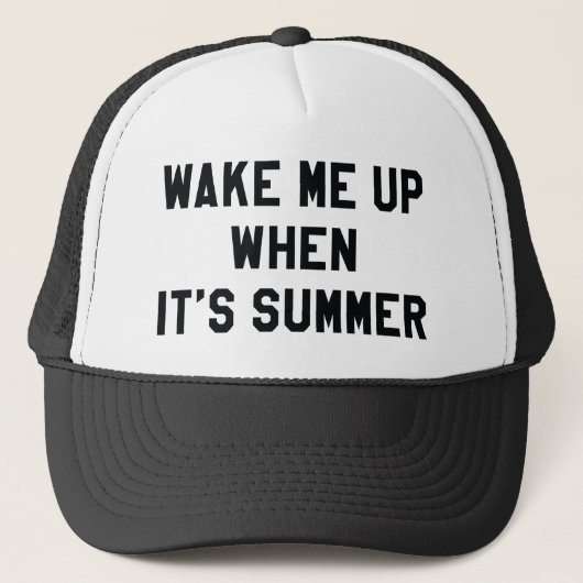 Word wakker als het zomer is trucker pet (Voorkant)