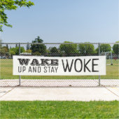 Word wakker en blijf Woke Spandoek (Insitu)