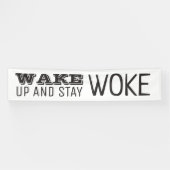 Word wakker en blijf Woke Spandoek (Horizontaal)