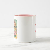 Word wakker en geweldige tweekleurige koffiemok (Center)