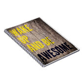 Word wakker en maak Geweldige inspirerend woorden Notitieboek (Rechterzijde)