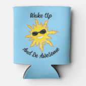 Word wakker en wees Geweldige zon met tinten Blikjeskoeler (Voorkant)