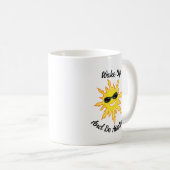 Word wakker en wees Geweldige zon met tinten Koffiemok (Voorkant rechts)