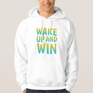 Word wakker en win Motiverende typografie Hoodie