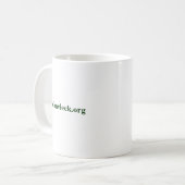 Word wakker, krijg drink koffie mok (Voorkant links)