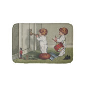 Word wakker met de kerstschattige illustratie van  badmat (Voorkant)