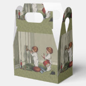 Word wakker met de kerstschattige illustratie van  bedankdoosjes (Geopend)