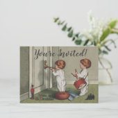 Word wakker met de kerstschattige illustratie van kaart (Staand voorkant)