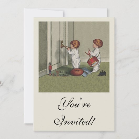 Word wakker met de kerstschattige illustratie van kaart (Voorkant)