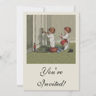 Word wakker met de kerstschattige illustratie van kaart