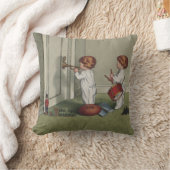 Word wakker met de kerstschattige illustratie van  kussen (Deken)