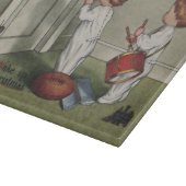 Word wakker met de kerstschattige illustratie van snijplank (Hoek)