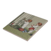 Word wakker met de kerstschattige illustratie van  tegeltje (Zijkant)