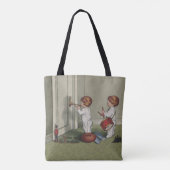 Word wakker met de kerstschattige illustratie van  tote bag (Achterkant)
