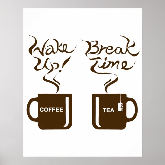 Word wakker, pauze tijd poster (Voorkant)