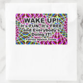 Word wakker! rechthoekige sticker (Tas)