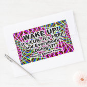 Word wakker! rechthoekige sticker (Envelop)