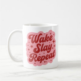 Word wakker slaan herhaal koffiemok