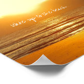 Word wakker tot de Beach Sunrise Poster Print (Hoek)